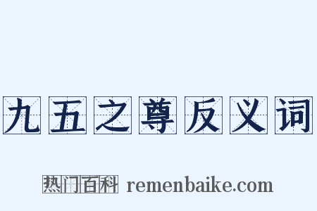 九五之尊反义词是什么意思的图片